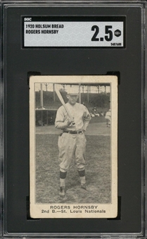 1920-21 E121 Holsum Bread Rogers Hornsby – SGC GD+ 2.5 – Extremely Scarce "Type" Card!